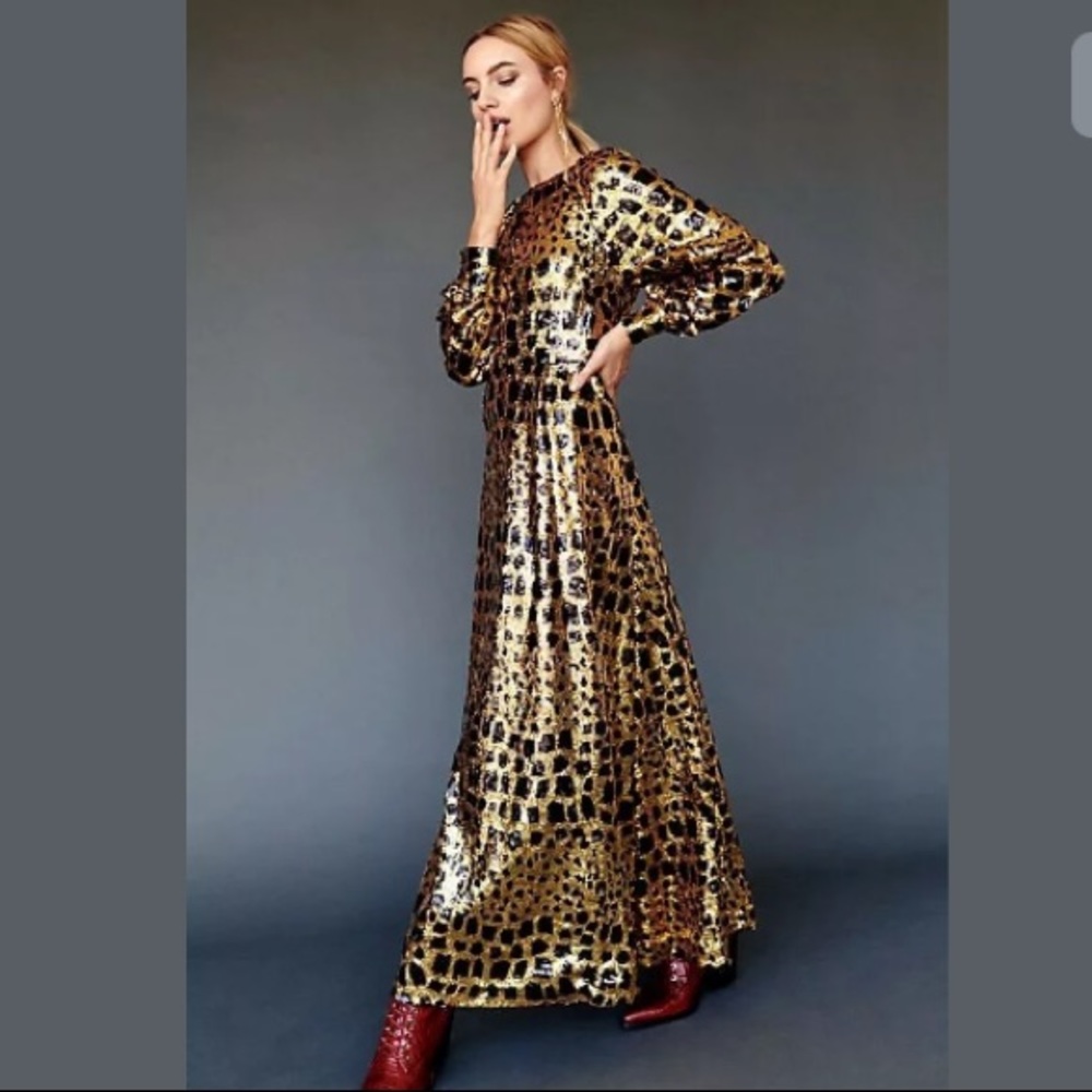 Antik Batik Free People Baugh Sequin Maxi Dress XS